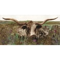 thumbnail image 2 of Great Art Now Texas Longhorn in Field by Stellar Design Studio, Framed Wall Art, 30.5W x 18.75H, Animals Art, 2 of 2