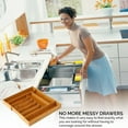 thumbnail image 7 of Vaiyer Bamboo Expandable Drawer Organizer for Utensils Holder Expands up to 20 inches wide, Adjustable Cutlery Tray,, 7 of 7