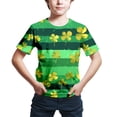 thumbnail image 3 of Shamrock Printed T-Shirts for Kids Irish Spring Summer Tops Round Neck Short Sleeve Soft Comfortable Casual Boys Girls St Patricks Day Z05-Camouflage 11-12 Years, 3 of 3