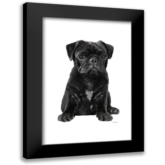 Amanda Greenwood 11x14 Black Modern Framed Museum Art Print Titled - Pug II