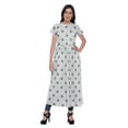 thumbnail image 1 of Moomaya Short Sleeve Kurta Summer Tunic Printed Front Slit Kurtis For Women, 1 of 5