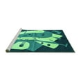 thumbnail image 2 of Ahgly Company Machine Washable Indoor Rectangle Abstract Turquoise Blue Modern Area Rugs, 5' x 7', 2 of 4