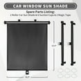 thumbnail image 3 of KY Sfee Car Window Shade for Side Windows, 2 Pack Sun Shade Retractable for Car Blocks Heat and UV Rays Glare Protection Roller Sunshade Visor for Baby, Kids, Pets, Passengers, 3 of 8