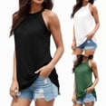 thumbnail image 2 of Basic Tank Tops for Women Cropped Vintage Plain Summer Tank Tops Adjustable Straps Fitted U Neck Sleeveless Shirts Camisole Vest Full Length Workout Basic Tank Top, 2 of 5