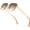 50249 Brown, variant on Rimless Rectangle Zircon Diamonds Square Sunglasses for Men with Nylon Lens (50249 Gold Frame Gradient Tea Lens)