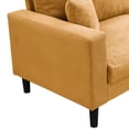thumbnail image 6 of Orange Upholstered 3-Seater | Ideal for Relaxing at Home or Hosting Friends | Soft Cushion and Durable Frame, 6 of 6