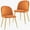 Orange, variant on Newnno Velvet Modern Dining Chairs Set of 2, Upholstered Armless Accent Side Chair with Metal Legs for Kitchen Dining Room, Orange