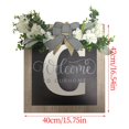 thumbnail image 3 of Xihbxyly Oferta Diaria Corona para Puerta de Entrada con Apellido Durante Todo El Año, Placas Decorativas Colgantes Frente a La Puerta, 3 of 4