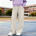 thumbnail image 6 of Plebaso Boys Girls Lounge Sweatpants Elastic Waist Open Bottom Trousers Straight Leg Casual Pants with Pockets, 6 of 7