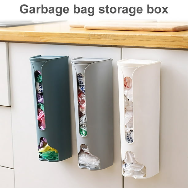 Wall-Mounted Garbage Bag Holder Garbage Bag Storage Box Dispenser for  Plastic Bags Plastic Bag Holder Garbage Bag Box