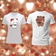 thumbnail image 3 of Duo De Playeras De bubu y Dudu Con Rosas Diseños En Pareja Color Blanco Talla Chica Marca Emil SaEs, 3 of 4