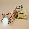 thumbnail image 2 of Graflsoa Premium Gold Stirling Engine Model with LED Lighting - High-Quality Metal Construction, CNC Aluminum Base, and Educational Science Experiment Kit, 2 of 7