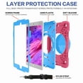 thumbnail image 4 of iPad 7th Generation Case 2019 with Hand Strap, Dteck 8th Generation iPad case with 360 Degree Kickstand Shoulder Strap Three Layer Silicone Cover for iPad 10.2 Inch 2019 2020 Releases, Rose+Blue, 4 of 8