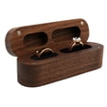 thumbnail image 2 of Yesbay Ring Box with Velvet Sponge Magnetic 2 Slots Wooden Engagement Proposal Earrings Ring Box Wedding Supplies, 2 of 8