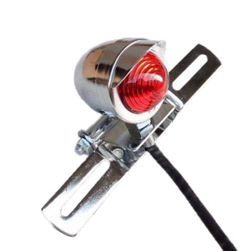 BHYShop Motorcycle Retro Vintage Bullet Tail Stop Brake Running Light for Harley Honda Kawasaki Suzuki Yamaha Rat Chopper Bobber Cruiser Cafe Racer VT CB