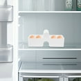 thumbnail image 4 of FRCOLOR Egg Holder Stackable Egg Storage Rack Plastic Egg Dispenser Egg Organizer Fridge Eggs Container with Handle Egg Basket Kitchen Supplies, 4 of 8