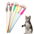 thumbnail image 3 of 5PCS Cat Teaser Creative Fake Feather Bell Cat Interactive Toy Cat Teaser Toy, 3 of 7