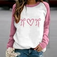 thumbnail image 4 of Fewfanhot Women Clothing Valentine's Day Women's Funny Love Heart Graphic Shirt - Casual Long Sleeve Pullover Top, 4 of 5