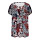 thumbnail image 5 of Fiudx Liquidación de Ahorros de Verano Camiseta Holgada de Manga Corta Plisada Estampada para Mujer, 5 of 5