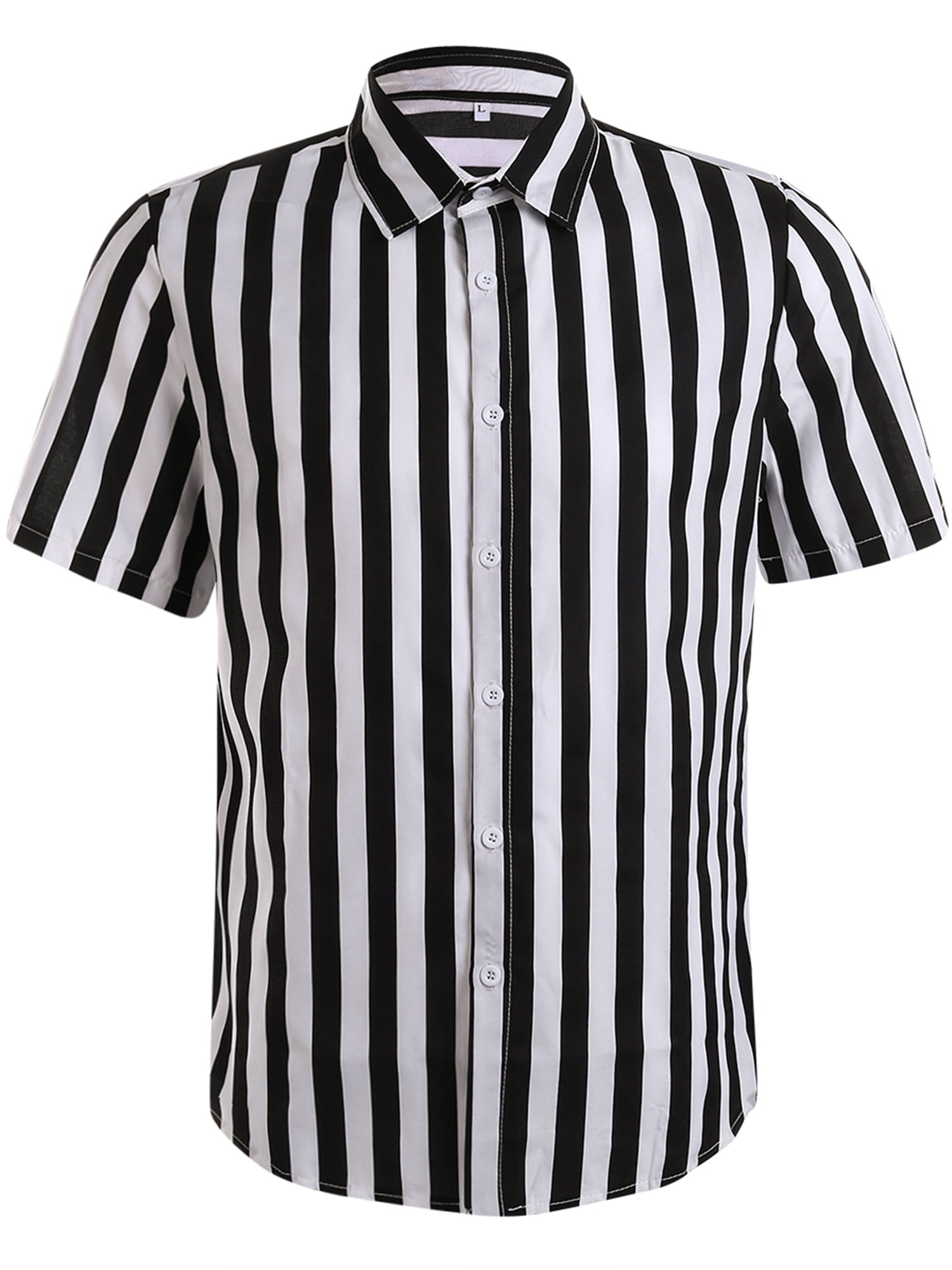 Pudcoco - Pudcoco Men's Summer Short Sleeve T-Shirts Stripe Button Down ...