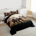 thumbnail image 3 of Castle Fairy 3-Piece Queen Size Comforter Set - Bear Jungle Animal Print, 3 of 8