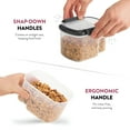 thumbnail image 2 of Airtight Food-Storage Containers (4 Pack) With Lids BPA-Free Plastic - Dry-Food-Storage Containers Set For Flour, Cereal, Sugar, Coffee, Rice, Nuts, Snacks Etc. (Gray), 2 of 8