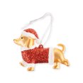 thumbnail image 2 of Holiday Time Red and Gold Mini Dachshund Dog Mini Decorative Ornament, 3 Count, 2 of 2