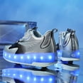 thumbnail image 5 of Kids Roller Skates Light up Shoes with Wheels Shoes LED USB Charging Roller Sneakers for Girls Boys Birthday Christmas Gift, 5 of 17