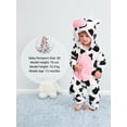 thumbnail image 5 of MICHLEY Unisex Baby Flannel Hooded Romper Animal Ears Costume Warm Jumpsuit for Autumn Winter, 5 of 7