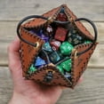 thumbnail image 2 of Leather D20 Dice Bag Polyhedral Dice Pouch Drawstring Bag For RPG Board Game Portable Drawstring Bag For RPG,Game, 2 of 11