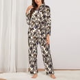 thumbnail image 2 of Honeii Dreamcatcher Print Women's Pajama Sets Long Sleeve Button Down Sleepwear Nightwear Soft Pjs Lounge Sets 2PCS-, 2 of 7