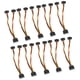 thumbnail image 3 of Adaptador de corriente SATA de 10 Uds., 15 pines, 1 macho a 2 hembra, conector de ángulo recto, cable de alimentación para transferencia de carga de datos, 3 of 5