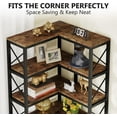 thumbnail image 6 of Tribesigns 7-Tier Tall Corner Bookshelf, Industrial Display Storage Rack for Home Office, Rustic Brown, 6 of 8