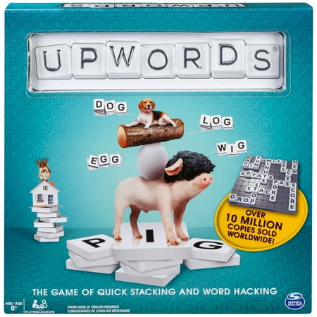 Upwords, The Game of Quick Stacking & Word Hacking with Stackable Letter Tiles | Word Games | Board Games for Kids 8-12 | Family Games for Ages 8+