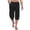 Black, variant on Men Spring And Summer Pant Casual All Solid Color Painting Loose Plus Size Trouser Fashion Pockets Pant Brown XXL