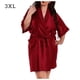 thumbnail image 1 of Albornoz para mujer, bata sedosa sexy, camisón, camisón, ropa de dormir, rojo vino, 3 l seitruly AP001190-18B, 1 of 7
