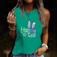 thumbnail image 2 of Moda Mujer Causal Rounk Cuello Impresión Blusa Sin Mangas Pascua Camiseta Verano Tank Tops Fridja qr2365, 2 of 5