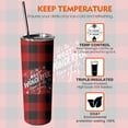 thumbnail image 6 of Christmas Tumbler 20 oz Travel Christmas Coffee Mug Buffalo Plaid Mug Stainless Steel Insulated Skinny Tumblers with Lid and Straw Christmas Gifts for Women, 6 of 6