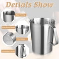thumbnail image 2 of 3 Pieces Stainless Steel Measuring Cups Metal Pitcher with Oz and ML marking Measuring Cup with Handle and Pour Lip, 16 Ounce (2 Cups), 32 Ounces (4 Cup), 64 Ounces (8 Cup), 2 of 7