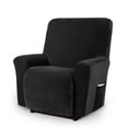thumbnail image 1 of Funda para sillón reclinable Asnomy Lazy Boy con bolsillos, terciopelo azul marino, 1 of 7