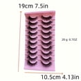 thumbnail image 4 of 10 Pares/Paquete de Pestañas Postizas Ojo de Gato Ojo de Zorro Ángel Mink Sintético Ultra-Largas Rizadas y Esponjosas 6D Pestañas Falsas Maquillaje Natural, 4 of 5