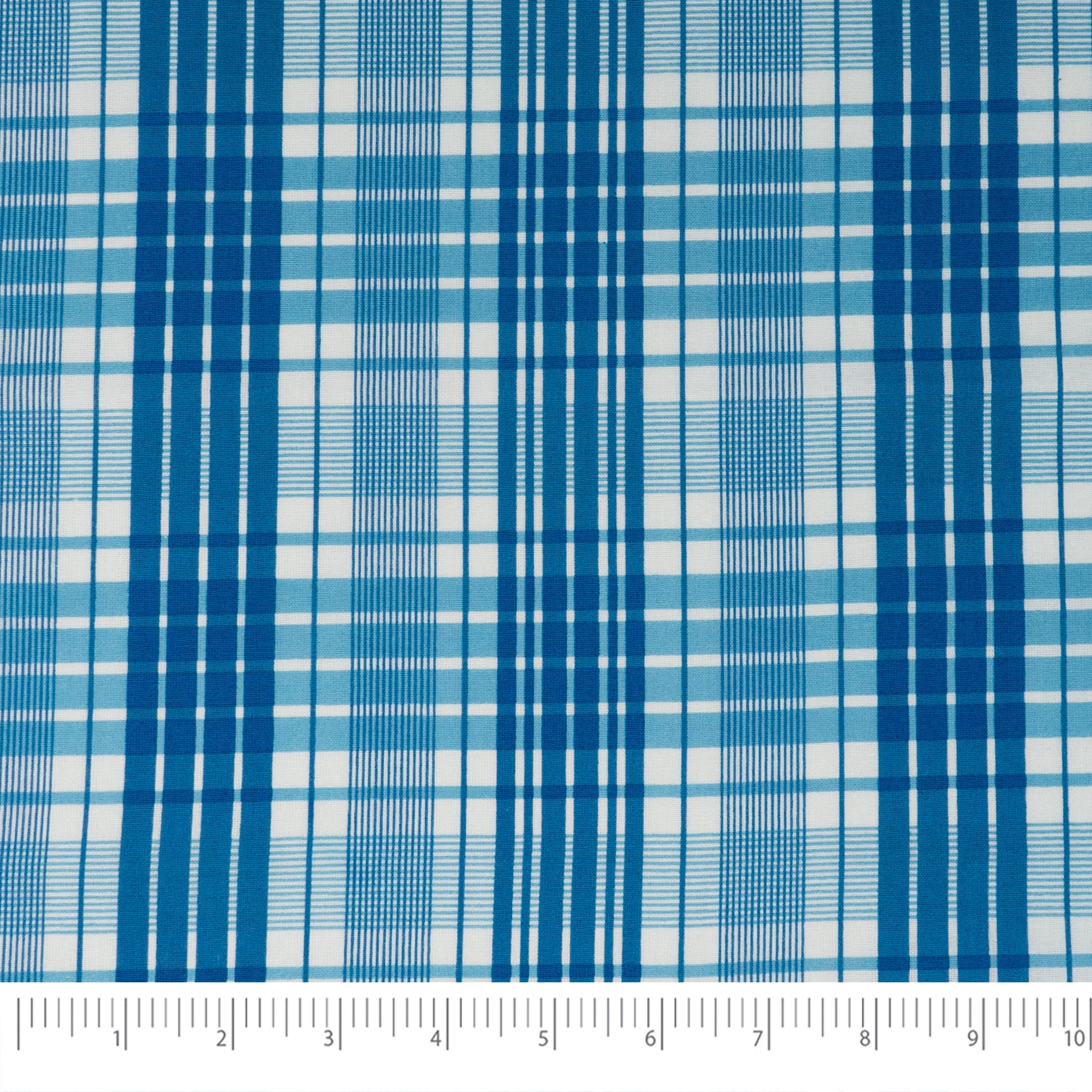 Waverly Inspirations, 100% Cotton, Sewing & Crafting, Plaid Grecian Blue, Fat Quarter, Prints, 21 x 18