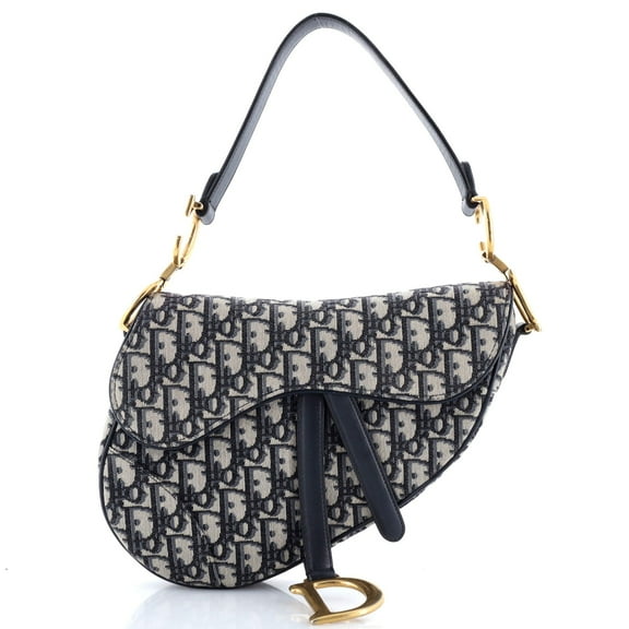 Pre-Owned Saddle Handbag Oblique Canvas Medium By Rebag