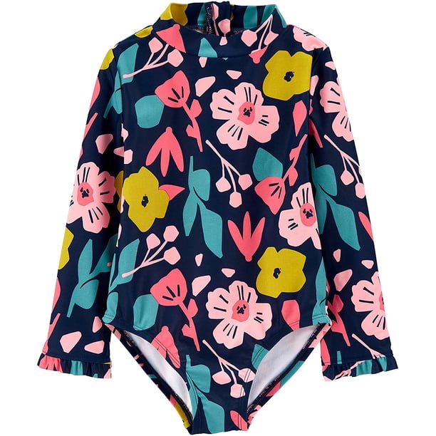 Trajes de baño para niñas, niños pequeños y bebés Traje de baño de una pieza de manga larga con cremallera trasera Zhivalor SM-452-1