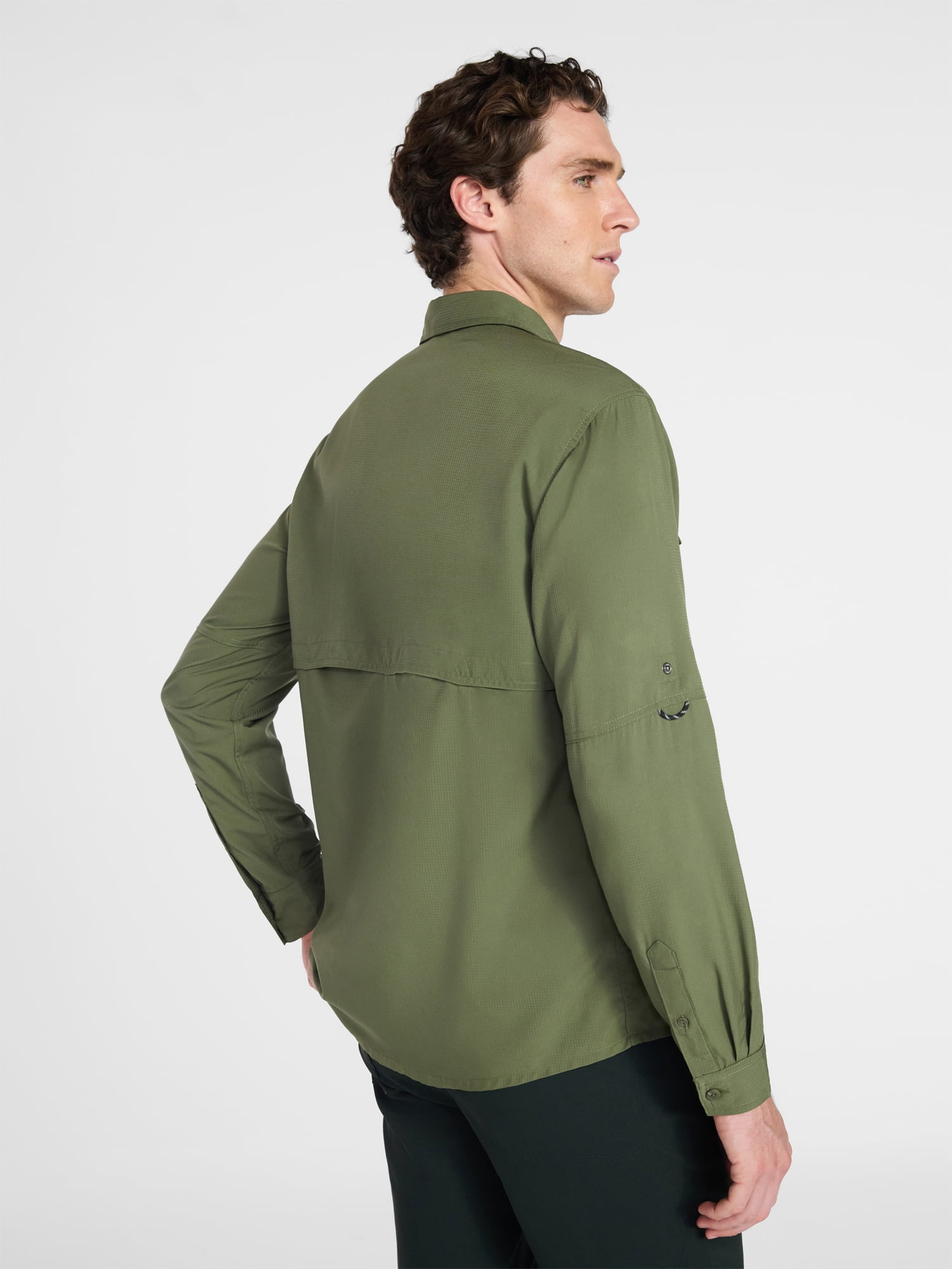 Ozark Trail Men's and Big Men's Upstream Shirt with Long Sleeves, Sizes S-3XL
