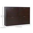 thumbnail image 3 of HOMCOM Flip Down Shoe Storage Cabinet, Wooden Shoe Rack, Entryway Shelf, 3 of 10