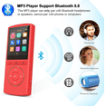 thumbnail image 4 of MP3 Player, 32GB Portable MP3 Player with Bluetooth 5.2, Digital Hi-Fi Lossless Sound Music Player, FM Radio, Voice Recorder, Dual Recording, Outdoor Sports, Gym, 4 of 7