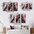 thumbnail image 4 of Designart "Infused Marble in Red and Black" Abstract Marble Framed Wall Art Set Of 3 - Red Marble Frame Gallery Set For Office Decor, 4 of 7