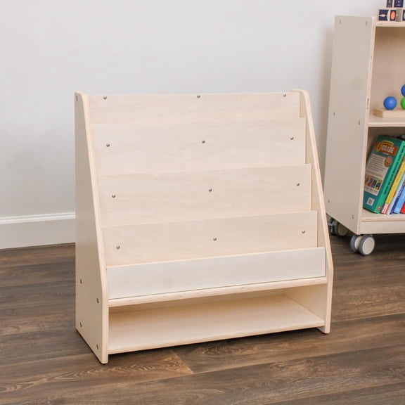 Children’s Factory Mobile Bookshelf, Kids Display Storage, Toddler Furniture, Classroom Bookcase