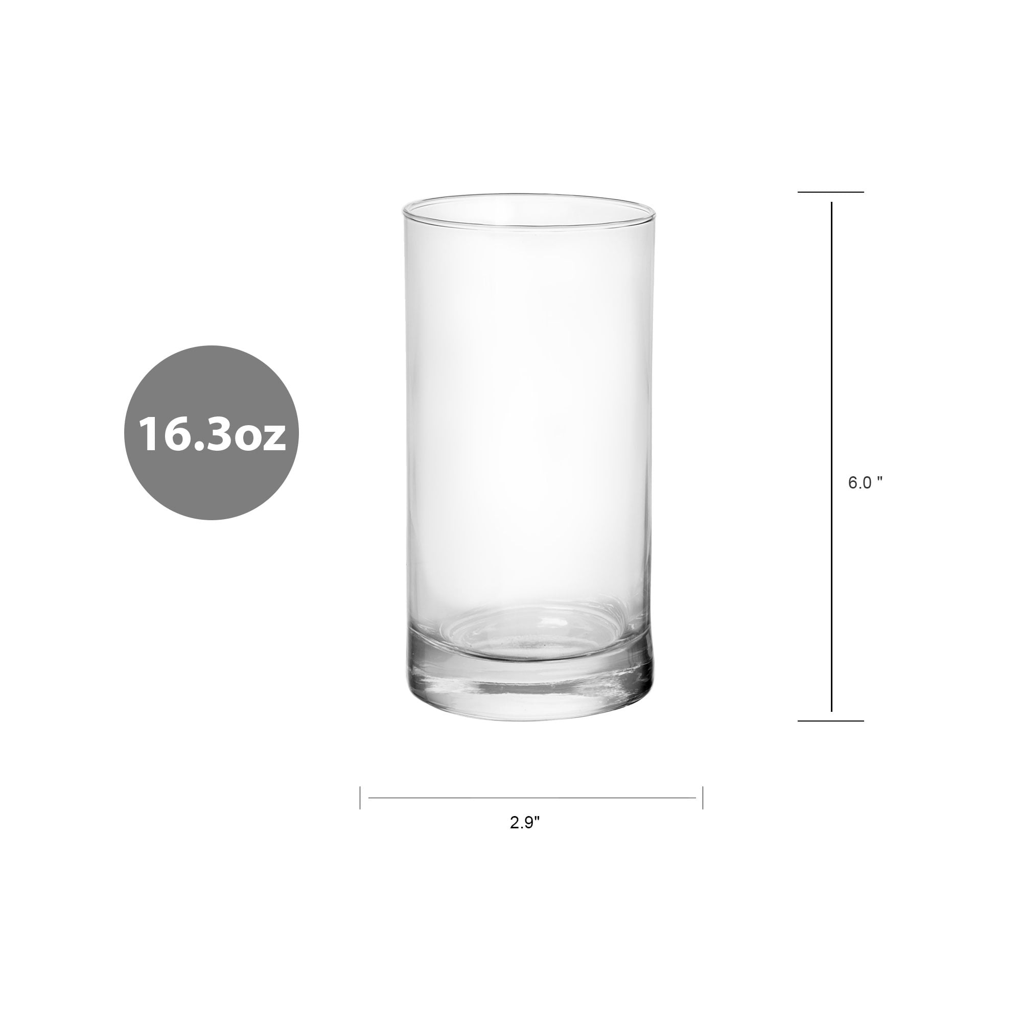 (4 pack) Mainstays Tennyson 16 oz Tumbler Drinking Glass